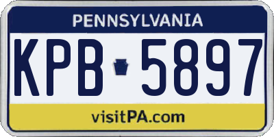 PA license plate KPB5897