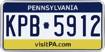 PA license plate KPB5912