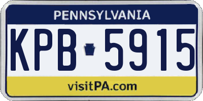 PA license plate KPB5915