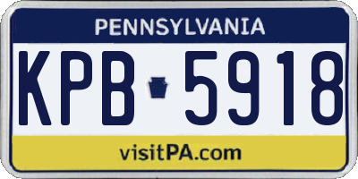 PA license plate KPB5918