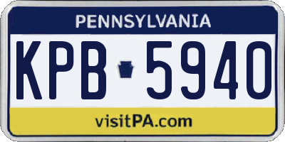 PA license plate KPB5940