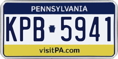 PA license plate KPB5941