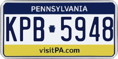 PA license plate KPB5948