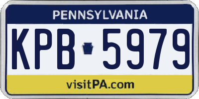 PA license plate KPB5979