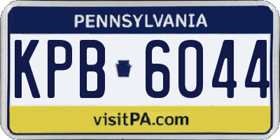 PA license plate KPB6044