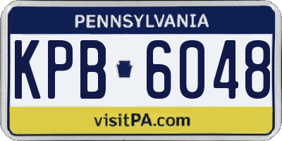 PA license plate KPB6048
