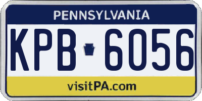 PA license plate KPB6056