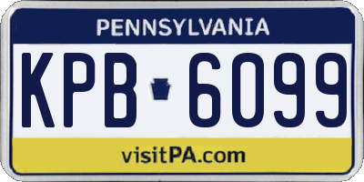 PA license plate KPB6099