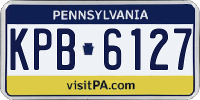 PA license plate KPB6127