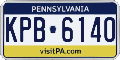 PA license plate KPB6140