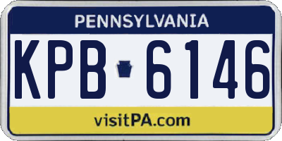 PA license plate KPB6146