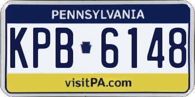 PA license plate KPB6148