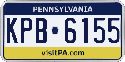 PA license plate KPB6155