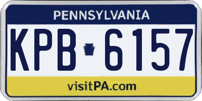 PA license plate KPB6157