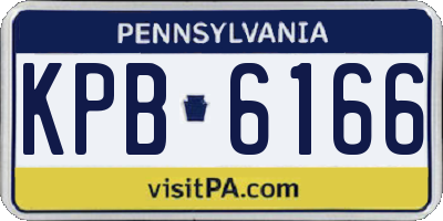 PA license plate KPB6166