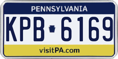 PA license plate KPB6169