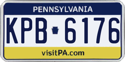 PA license plate KPB6176
