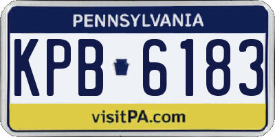 PA license plate KPB6183