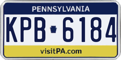 PA license plate KPB6184