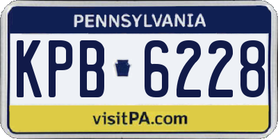 PA license plate KPB6228