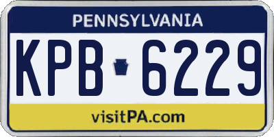 PA license plate KPB6229