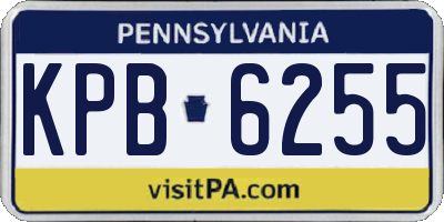 PA license plate KPB6255