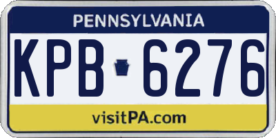 PA license plate KPB6276