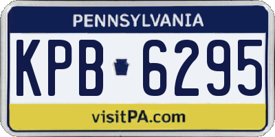 PA license plate KPB6295