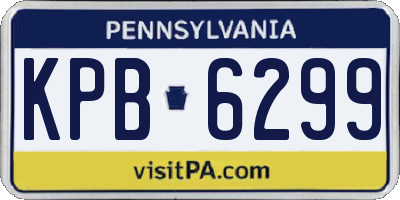 PA license plate KPB6299