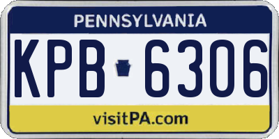 PA license plate KPB6306
