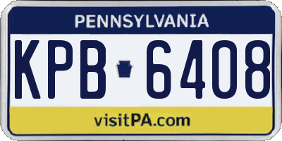 PA license plate KPB6408