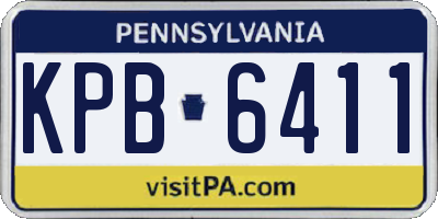 PA license plate KPB6411