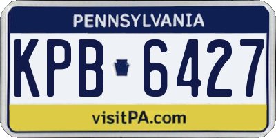 PA license plate KPB6427