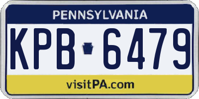 PA license plate KPB6479