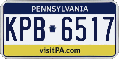 PA license plate KPB6517