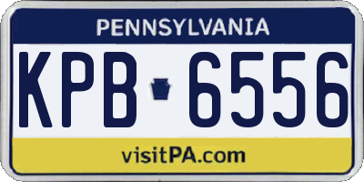 PA license plate KPB6556