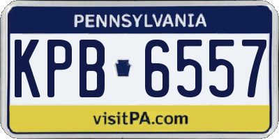 PA license plate KPB6557