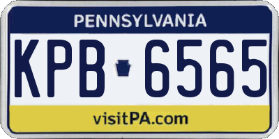 PA license plate KPB6565