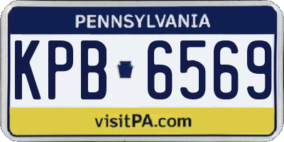 PA license plate KPB6569