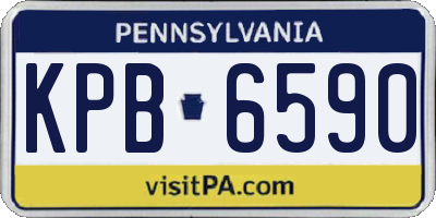 PA license plate KPB6590