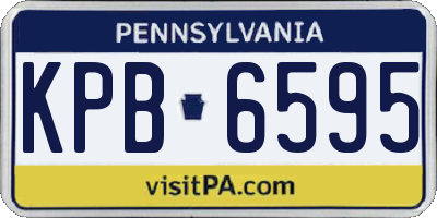PA license plate KPB6595