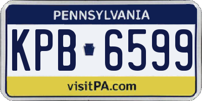 PA license plate KPB6599