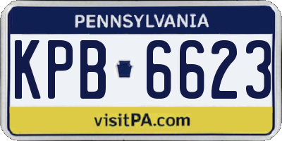 PA license plate KPB6623