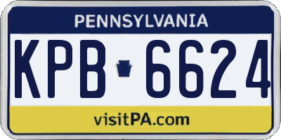 PA license plate KPB6624