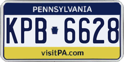 PA license plate KPB6628
