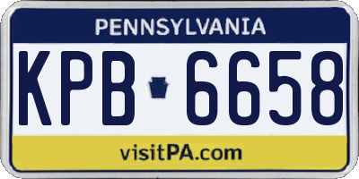 PA license plate KPB6658