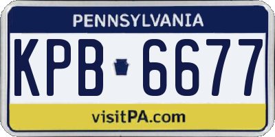 PA license plate KPB6677