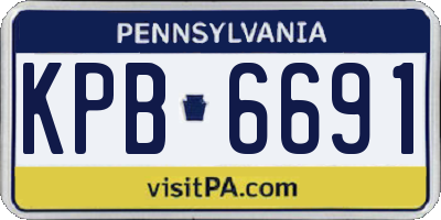 PA license plate KPB6691