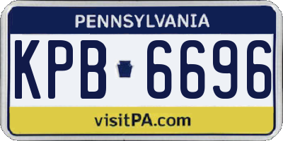 PA license plate KPB6696