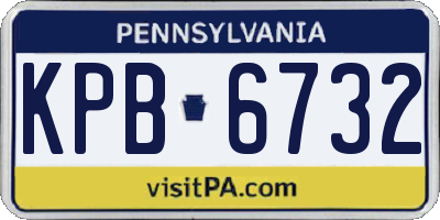 PA license plate KPB6732